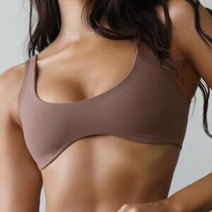 🤎Joah Brown Sueded Mocha Contour Bra – Size XS/S